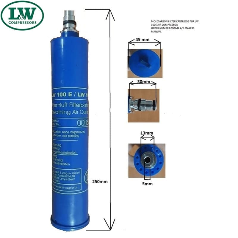 爱安达（L&W） 000644 活性炭滤芯 （爱安达（L&W） LW100 系列高压空气压缩机适用）